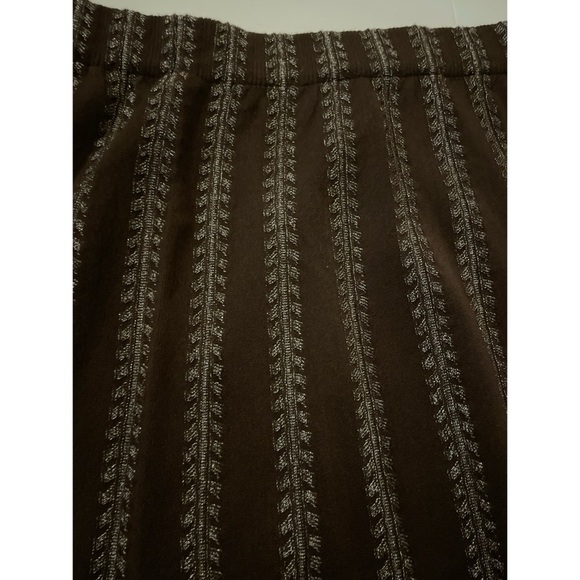 Luna Brown Silver Patterned Striped Skirt - Picture 2 of 4
